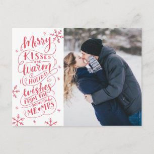 Carte Postale Faire-part Baisers Joyeux Vœux Chaleureux Enregistrer La Date