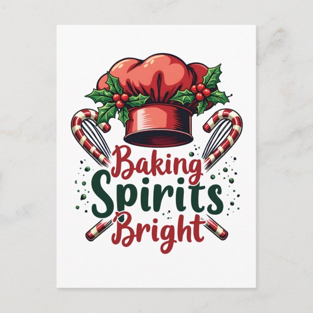 Carte Postale Faire-part Baking Spirits Bright Funky Baking Chef Baker (Devant)
