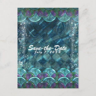 Carte Postale Faire-part Balances de sirènes sous la partie mer Enregistrer