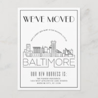 Baltimore Skyline Moderne Deco Changement d'Adress