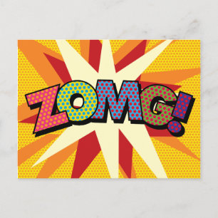 Carte Postale Faire-part Bande dessinée ZOMG