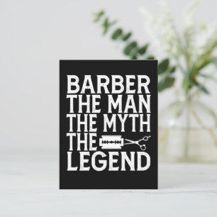Carte Postale Faire-part Barbier The Man 2024