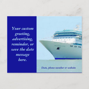 Carte Postale Faire-part Bateau de croisière splendide 3 sur mesure