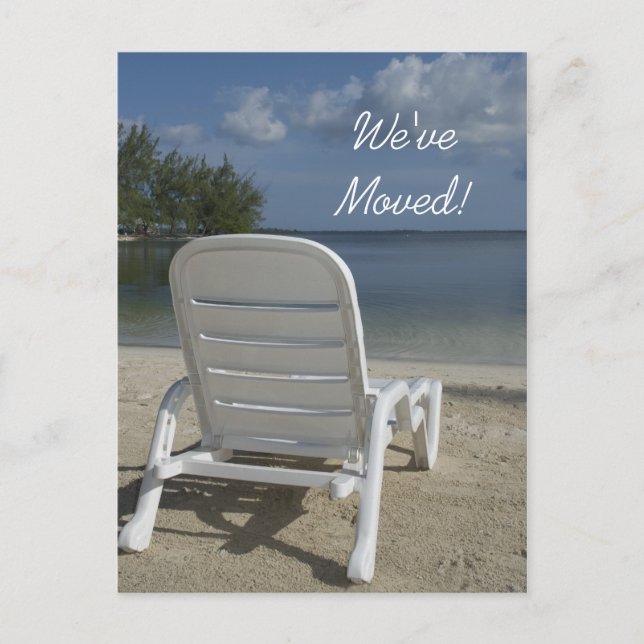 Carte Postale Faire-part Beach Lounge Changement d'adresse Annonces (Devant)
