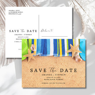Carte Postale Faire-part Beach Wedding Save The Date