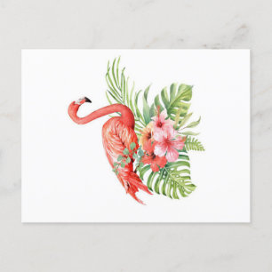 Carte Postale Faire-part Beau flamant tropical  Cadeau incroyable
