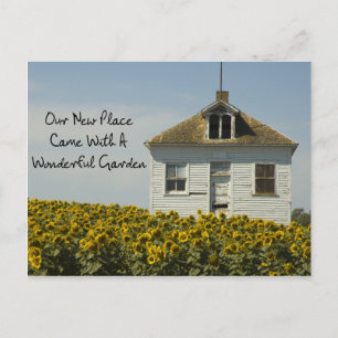 Carte Postale Faire-part Beau jardin - changement d'adresse drôle