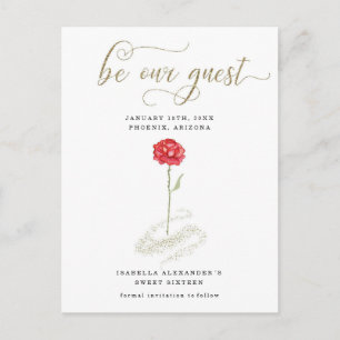 Carte Postale Faire-part Beauty & the Beast Event Enregistrer la date