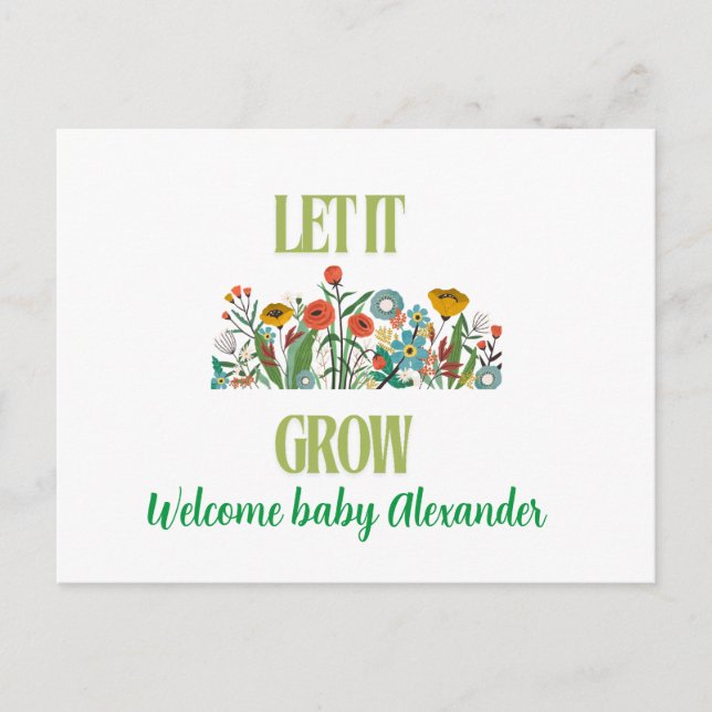 Carte postale faire-part bébé (Devant)