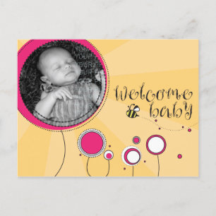 Carte Postale Faire-part Bébé bienvenu