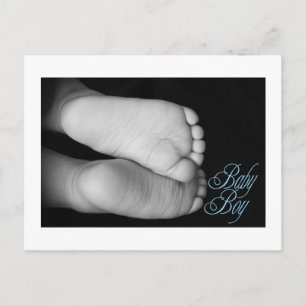 Carte Postale Faire-part Bébé bleu de pieds mignons de bébé