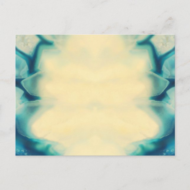 Carte Postale Faire-part Blank Custom Elegant Jewel Blue Enregistrer La Dat (Devant)