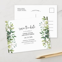 Boho Green Modern Enregistrer la date