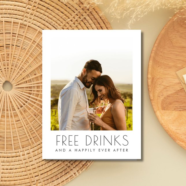 Carte Postale Faire-part Boissons gratuites Winery Wedding Enregistrer la d (Free Drinks Winery Wedding Save the Date )