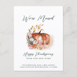 Carte Postale Faire-part Bon thanksgiving de notre nouvelle maison déménage