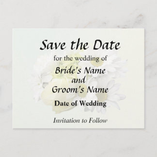 Carte Postale Faire-part Bouquet in Shades of White and Yellow