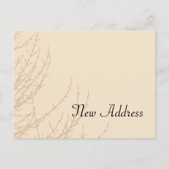 Carte Postale Faire-part Branches de la nature Changement d'adresse (Devant)