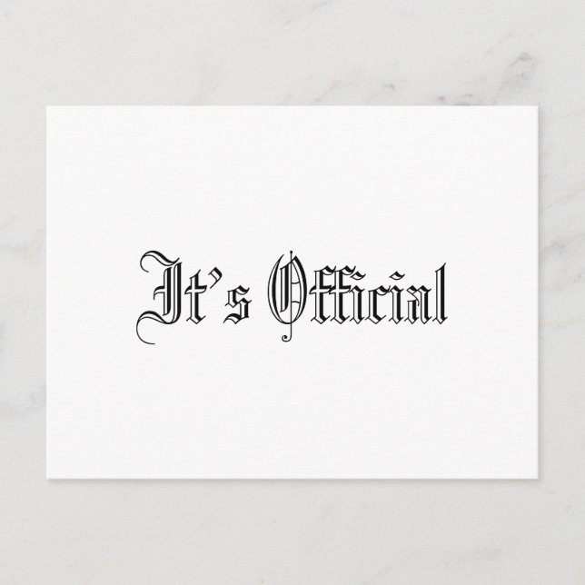 Carte Postale Faire-part C’est un simple Mariage gothique officiel (Devant)