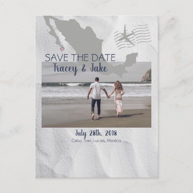Carte Postale Faire-part Cabo San Lucas Destination Mariage Enregistrer la  (Devant)