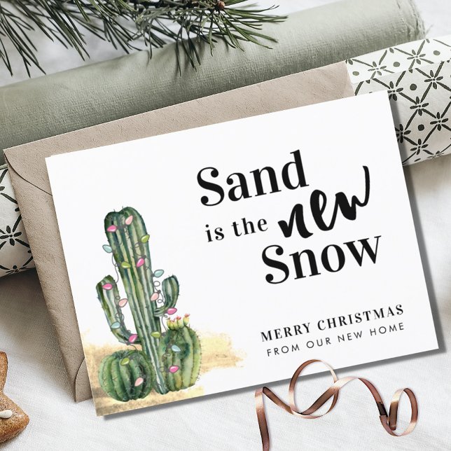 Carte Postale Faire-part Cactus du désert Joyeux Noël Nouvelle adresse (Créateur téléchargé)