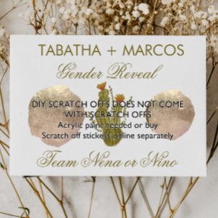 Carte Postale Faire-part Cactus Genre Révélation do-it-yourself Faux Scratc