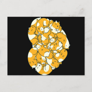 Carte Postale Faire-part Cadeau de cœur de cochons d'Inde