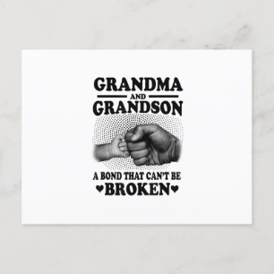 Carte Postale Faire-part Cadeau de lien indéfectible entre grand-mère et pe