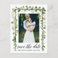 Cadre en bois de calligraphie botanique Save The D