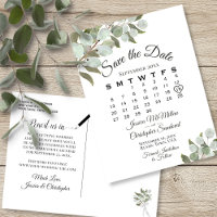 Calendrier Eucalyptus Mariage blanc Enregistrer la