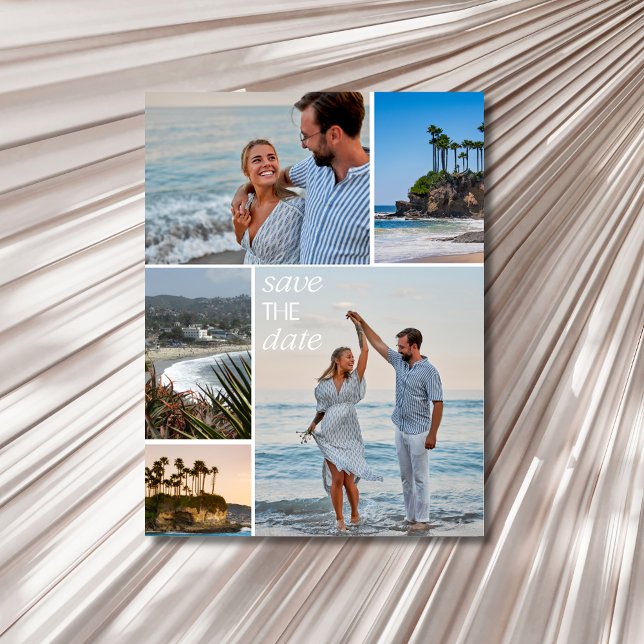 Carte Postale Faire-part California Coast Beach Wedding Enregistrer la date (California Coast Beach Wedding Save the Date Postcard)