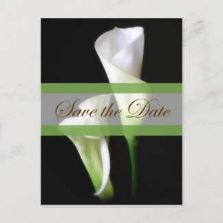 Carte Postale Faire-part Calla Lily 2 Enregistrer la date Mariage