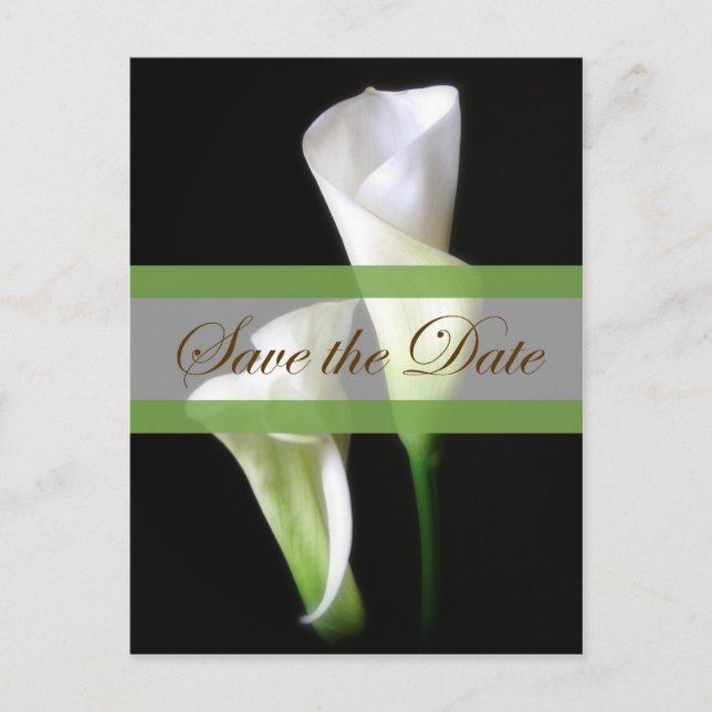 Carte Postale Faire-part Calla Lily 2 Enregistrer la date Mariage (Devant)