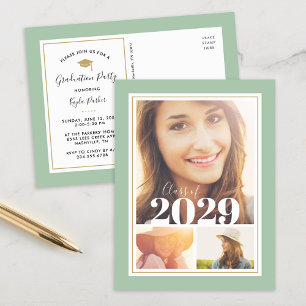Carte Postale Faire-part Carton d'invitation à la remise des diplômes avec 