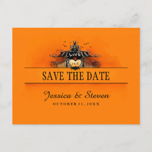 Carte Postale Faire-part Carton d'invitation - Amour d'Halloween