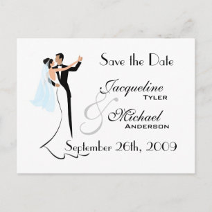 Carte Postale Faire-part Carton d'invitation de mariage "Sauvez la date"