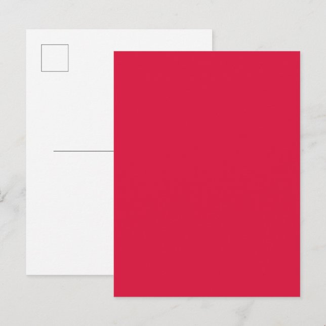 Carte Postale Faire-part Carton d'invitation personnalisé Rouge carmin (Devant / Derrière)