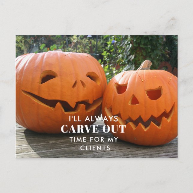 Carte Postale Faire-part Carve Out Time – Elegant Fall Referral | Real Esta (Devant)