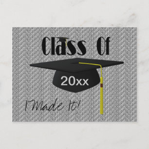 Carte Postale Faire-part Casquette De Diplôme Et Tassel Je L'Ai Fait Drôle