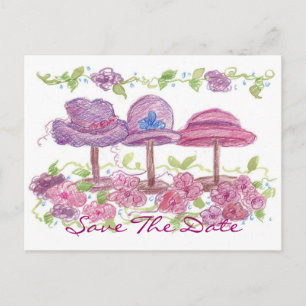 Carte Postale Faire-part Casquettes Victoriens Fancy Enregistrer Le Dessin
