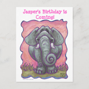 Carte Postale Faire-part Centre du parti des éléphants