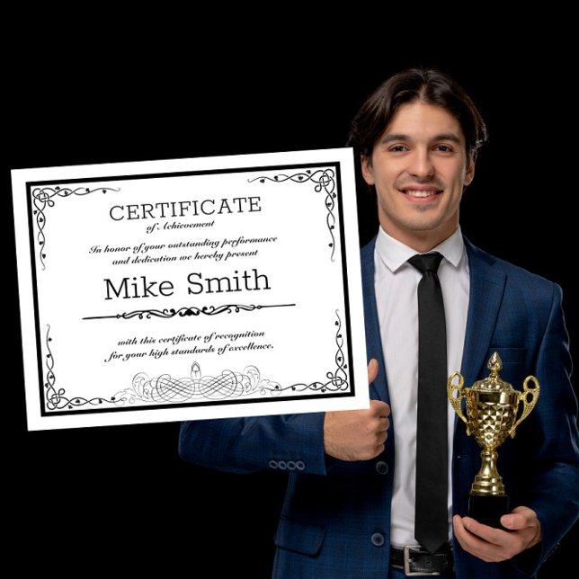 Carte Postale Faire-part Certificat de reconnaissance modifiable pour toute (Créateur téléchargé)