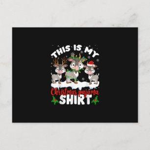 Carte Postale Faire-part C'est Mon Cadeau De Noël Pyjama Santa Chèvre Amour