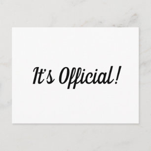 Carte Postale Faire-part C'est officiel ! Annonce de mariage en fuite