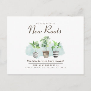 Carte Postale Faire-part Changement d'adresse Botanical Moving