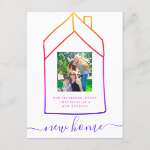 Carte Postale Faire-part Changement d'adresse, changement d'adresse, annonc