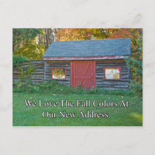 Carte Postale Faire-part Changement d'adresse - Couleurs automnales