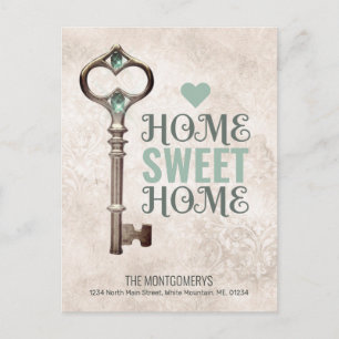 Carte Postale Faire-part Changement d'adresse de la clé Vintage