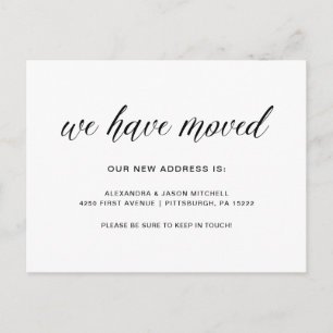 Carte Postale Faire-part Changement d'adresse de la typographie   moderne