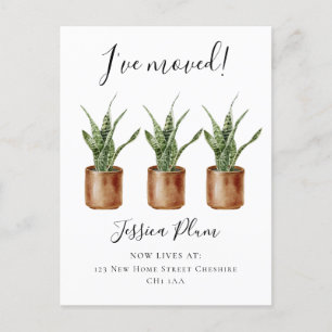 Carte Postale Faire-part Changement d'adresse élégant Je déménage