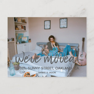 Carte Postale Faire-part changement d'adresse hipster moderne